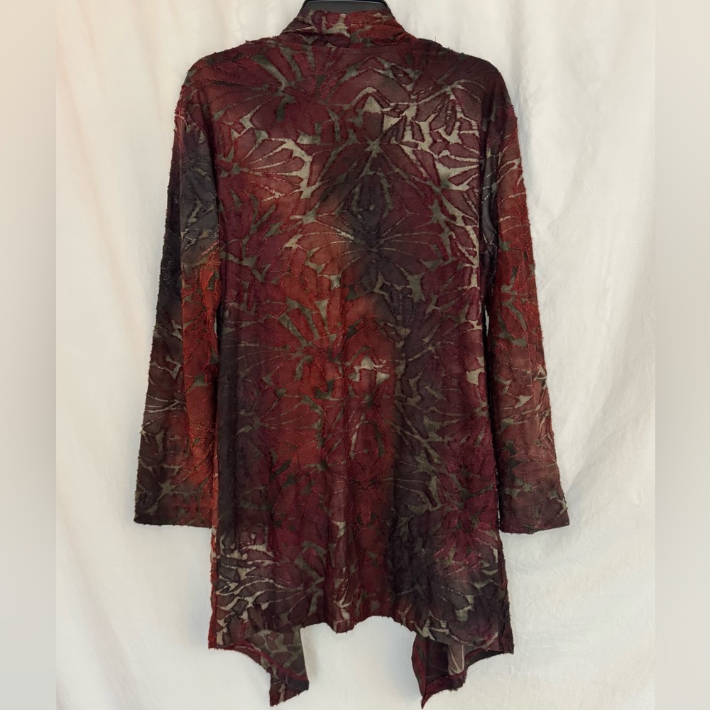 Coco + Carmen Boho Velvet Burnout Knit Flowy Jacket - Picture 6 of 7
